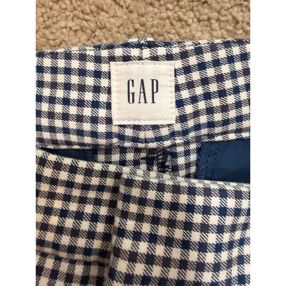 Womens GAP Black White Gingham Signature Skinny Ankle Pants 6 Preppy Cottagecore